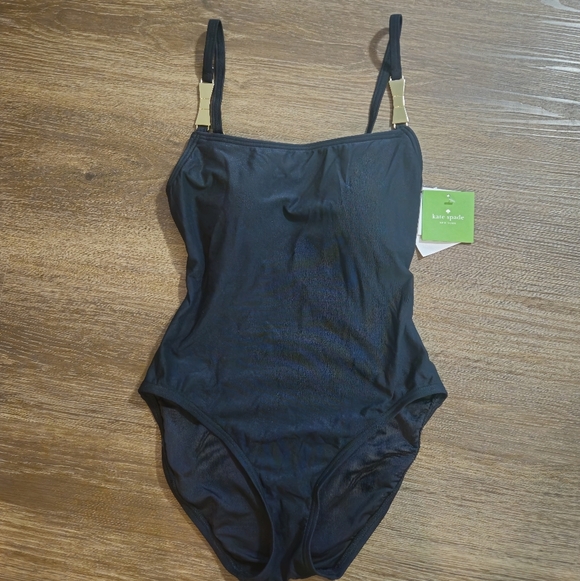 KATE SPADE Black One Piece Swimsuit MWT sz XS - Picture 9 of 10